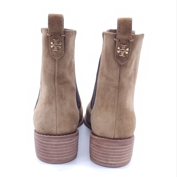 Tory Burch Women's Western Pointed Toe Ankle Chelsea Suede Brown Bootie Size 9.5 - Picture 5 of 10
